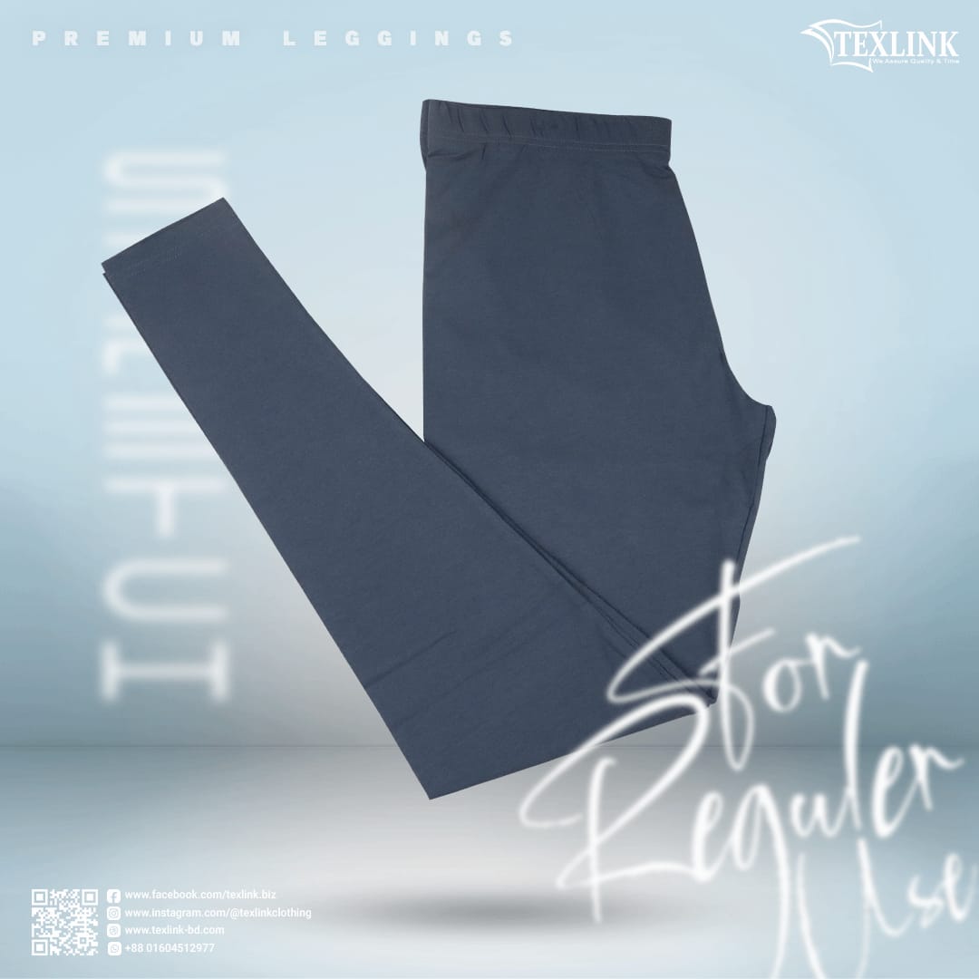 Kids Premium Leggings Dark Gray Blue
